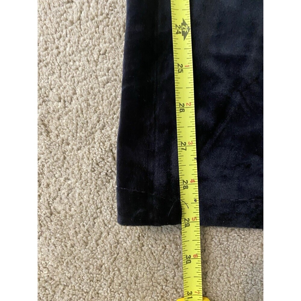 Green Tea High Rise Pants Black Y2K Velour Luxe Stretch Pants Women’s Size L - Picture 8 of 12